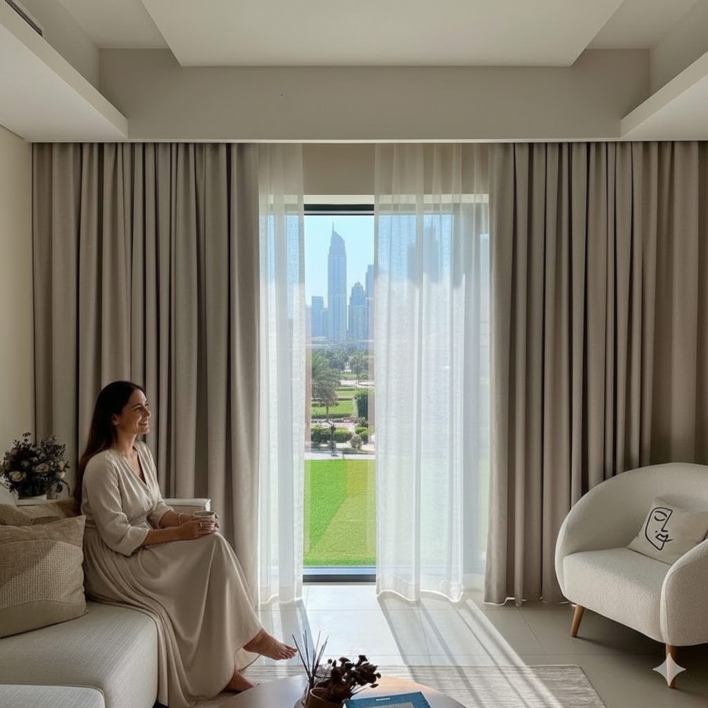 Professional Installation of Custom Made Curtains and Blinds in Dubai